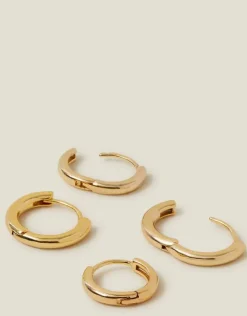Accessorize 2-Pack 14ct Gold-Plated Hoop Earrings