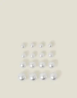 Accessorize 8-Pack Faux Pearl Stud Earrings