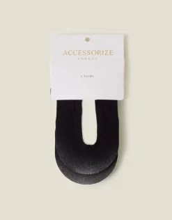 Accessorize 2-Pack Footsie Socks Black