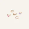 Accessorize 5-Pack Girls Adjustable Rings