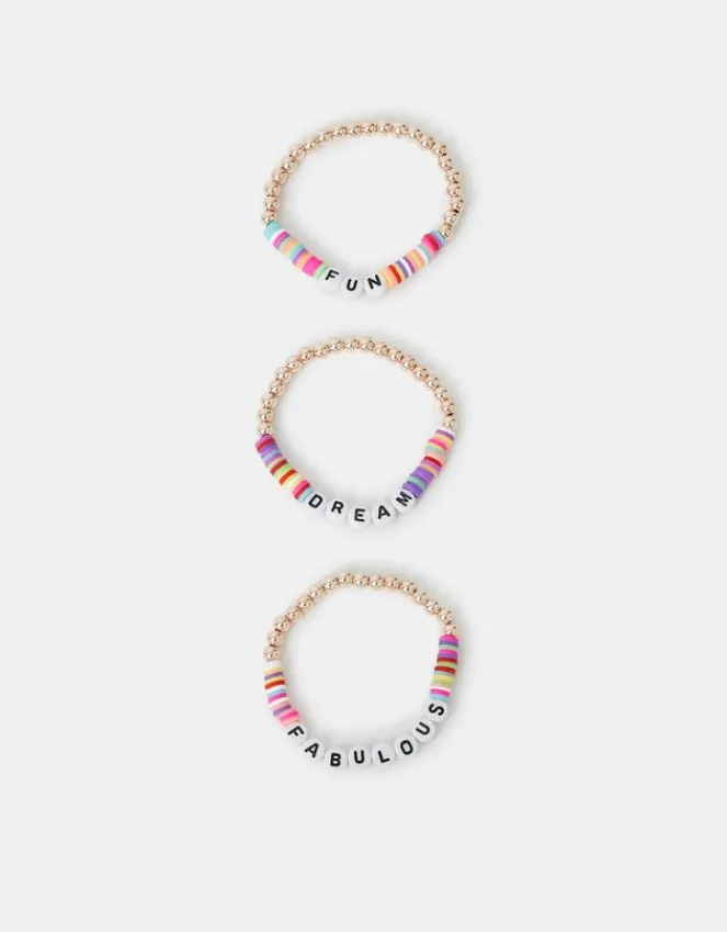 Accessorize 3-Pack Girls Beaded Friendship Bracelets