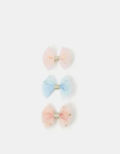 Accessorize 3-Pack Girls Bow Hair Clips