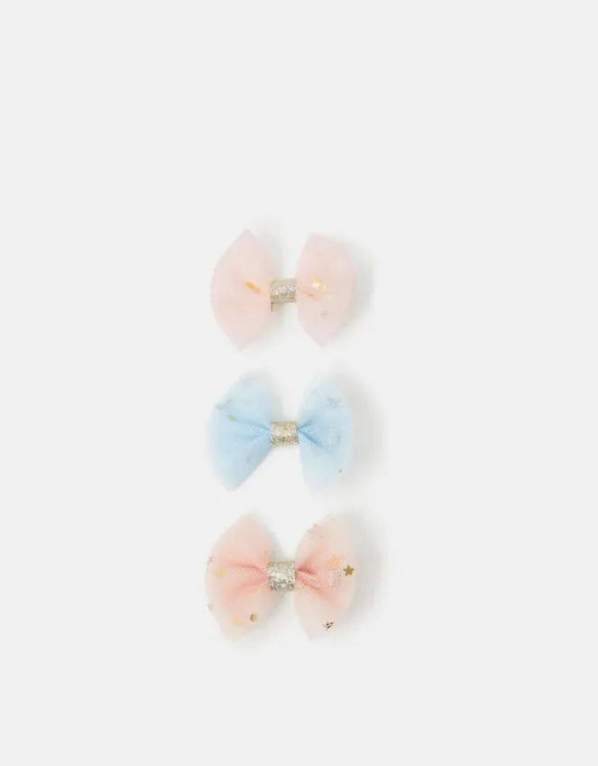 Accessorize 3-Pack Girls Bow Hair Clips