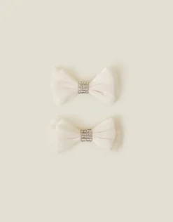 Accessorize 2-Pack Girls Bow Salon Clips