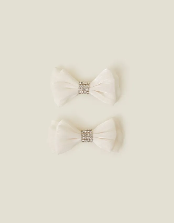 Accessorize 2-Pack Girls Bow Salon Clips