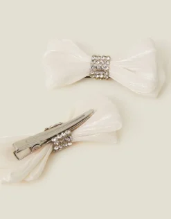Accessorize 2-Pack Girls Bow Salon Clips