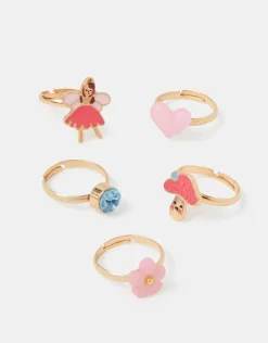 Accessorize 5-Pack Girls Fairy Ring Set