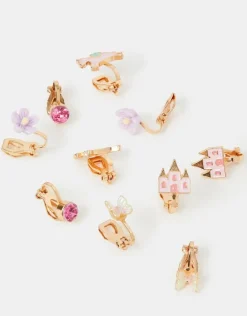 Accessorize 5-Pack Girls Fairy Tale Clip-On Earrings