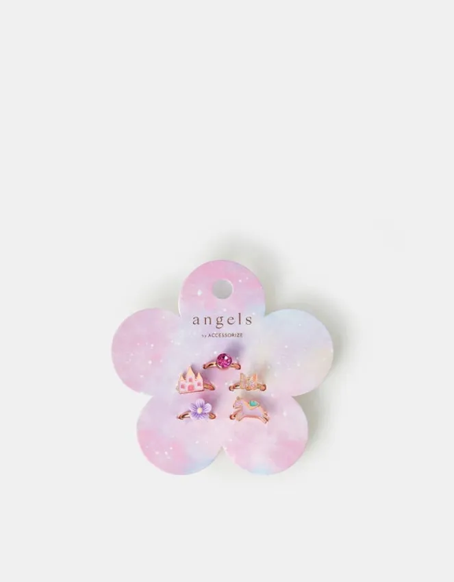 Accessorize 5-Pack Girls Fairy Tale Rings