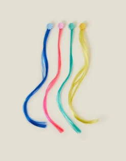Accessorize 4-Pack Girls Faux Hair Claw Clips