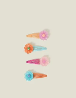 Accessorize 4-Pack Girls Flower Hair Clips