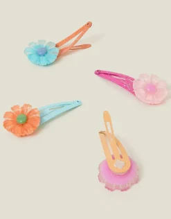Accessorize 4-Pack Girls Flower Hair Clips