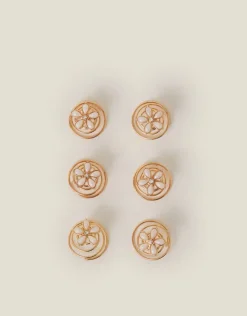 Accessorize 6-Pack Girls Flower Spiral Hair Clips