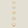 Accessorize 5-Pack Girls Fruit Adjustable Rings