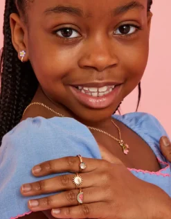 Accessorize 5-Pack Girls Fruit Adjustable Rings