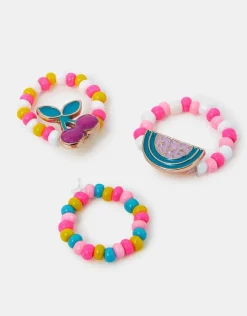 Accessorize 3-Pack Girls Fruit Beaded Rings