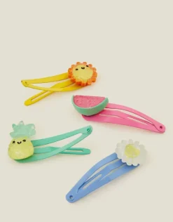 Accessorize 4-Pack Girls Fruity Hair Clips