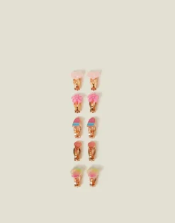 Accessorize 5-Pack Girls Ice Cream Clip-On Earrings