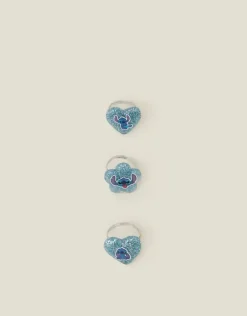 Accessorize 3-Pack Girls Lilo & Stitch Glitter Rings