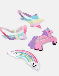 Accessorize 4-Pack Girls Magical Character Hair Clips