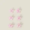 Accessorize 6-Pack Girls Mini Gem Flower Hair Clips