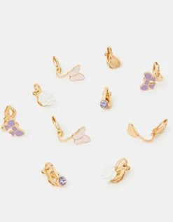 Accessorize 5-Pack Girls Party Clip-On Earrings