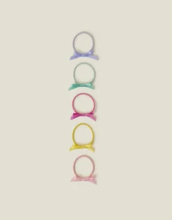 Accessorize 5-Pack Girls Satin Bow Hair Bands