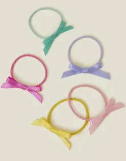 Accessorize 5-Pack Girls Satin Bow Hair Bands