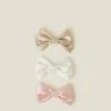 Accessorize 3-Pack Girls Satin Bow Hair Clips