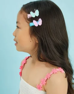 Accessorize 4-Pack Girls Sparkle Butterfly Hair Clips