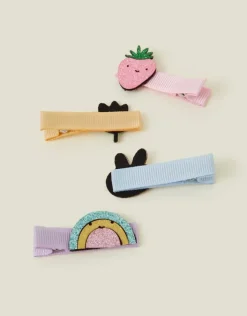 Accessorize 4-Pack Girls Spring Garden Salon Hair Clips