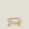 Accessorize 3-Pack Girls Star Fish Beaded Bracelets