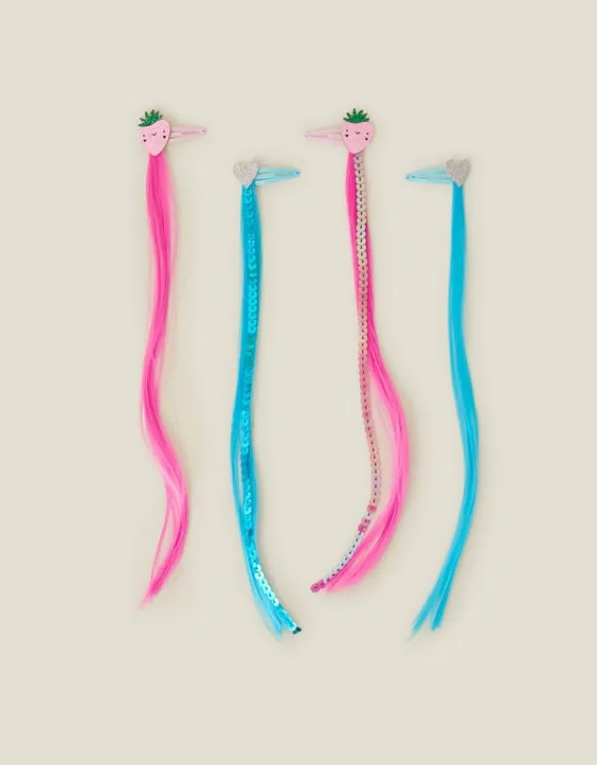 Accessorize 4-Pack Girls Strawberry Faux Hair Clips