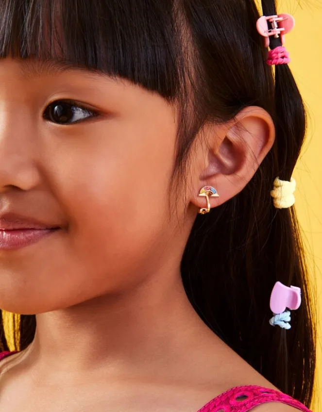 Accessorize 5-Pack Girls Unicorn Clip On Earrings