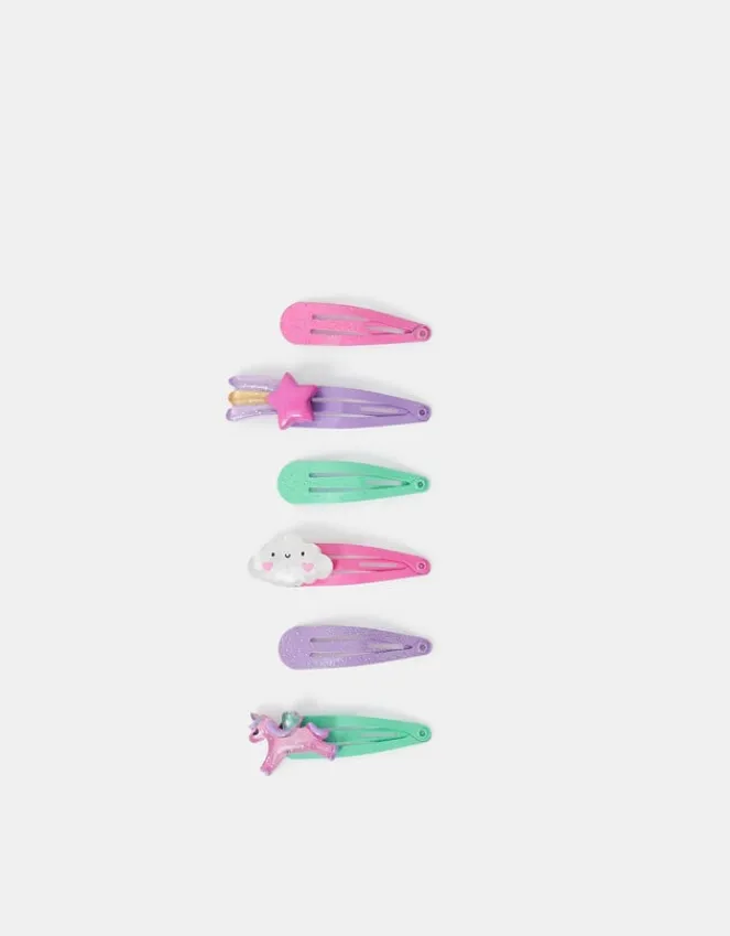 Accessorize 6-Pack Girls Unicorn Hair Clips