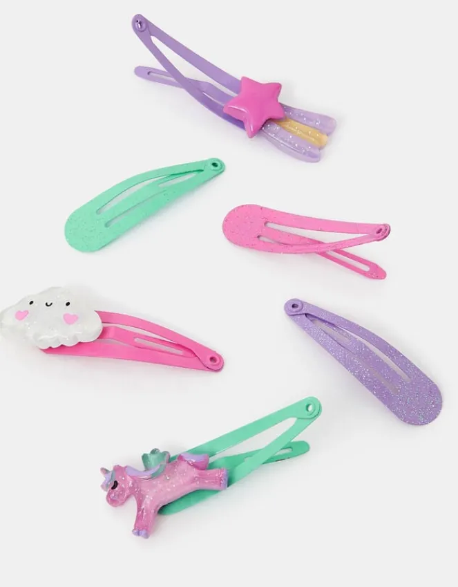 Accessorize 6-Pack Girls Unicorn Hair Clips