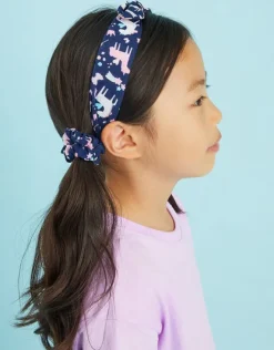 Accessorize 2-Pack Girls Unicorn Print Hair Scrunchies