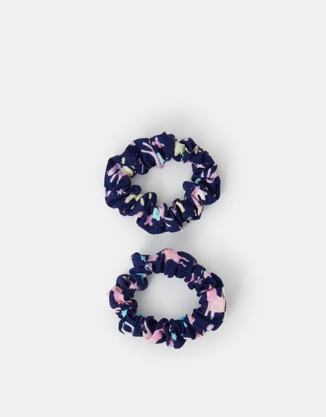Accessorize 2-Pack Girls Unicorn Print Hair Scrunchies