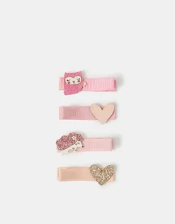 Accessorize 4-Pack Girls Woodland Friends Hair Clips