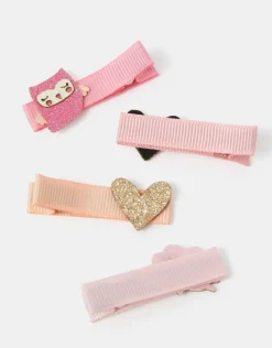 Accessorize 4-Pack Girls Woodland Friends Hair Clips