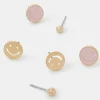 Accessorize 3-Pack Happy Face Stud Earrings