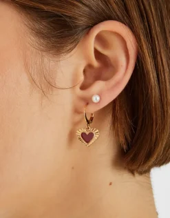 Accessorize 8-Pack Heart Stud & Hoop Earrings