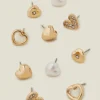 Accessorize 5-Pack Heart Stud Earrings