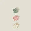 Accessorize 3-Pack Matte Mini Flower Claw Clips