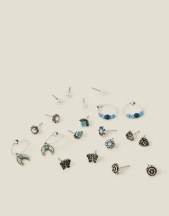 Accessorize 10-Pack Mixed Stud and Hoop Earrings