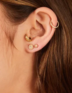 Accessorize 3-Pack Moon Gem Stud Earrings
