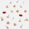 Accessorize 10-Pack Paris Stud Earrings