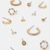Accessorize 7-Pack Pearl Gem Stud and Hoop Earrings