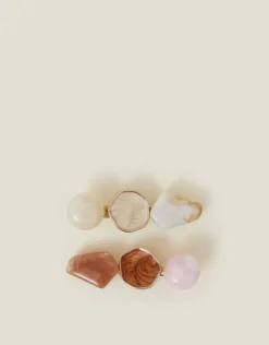 Accessorize 2-Pack Resin Stone Hair Clips