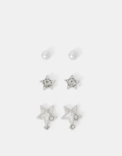 Accessorize 3-Pack Shooting Star Stud Earrings